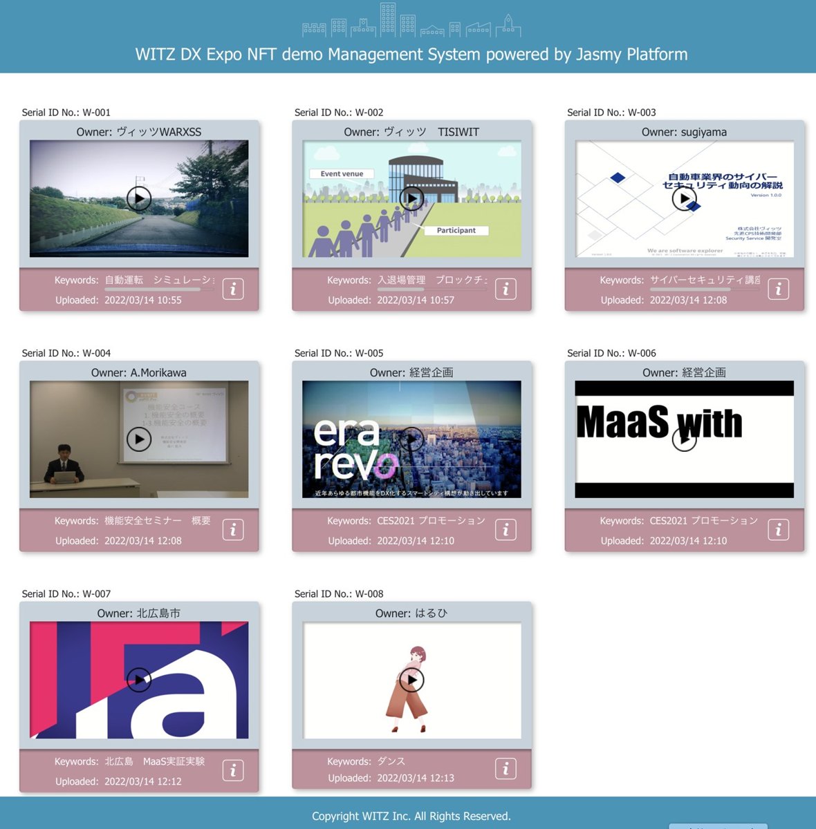 Jasmy × Witz · NFT prototype · 2022 · Witz · public media archive