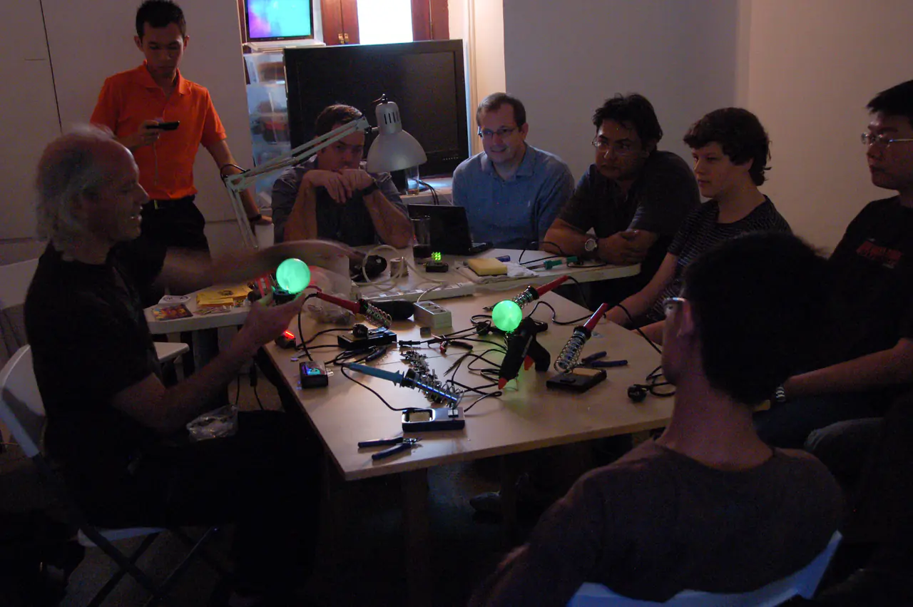 A workshop with Mitch Altmann at HackerspaceSG in Singapore