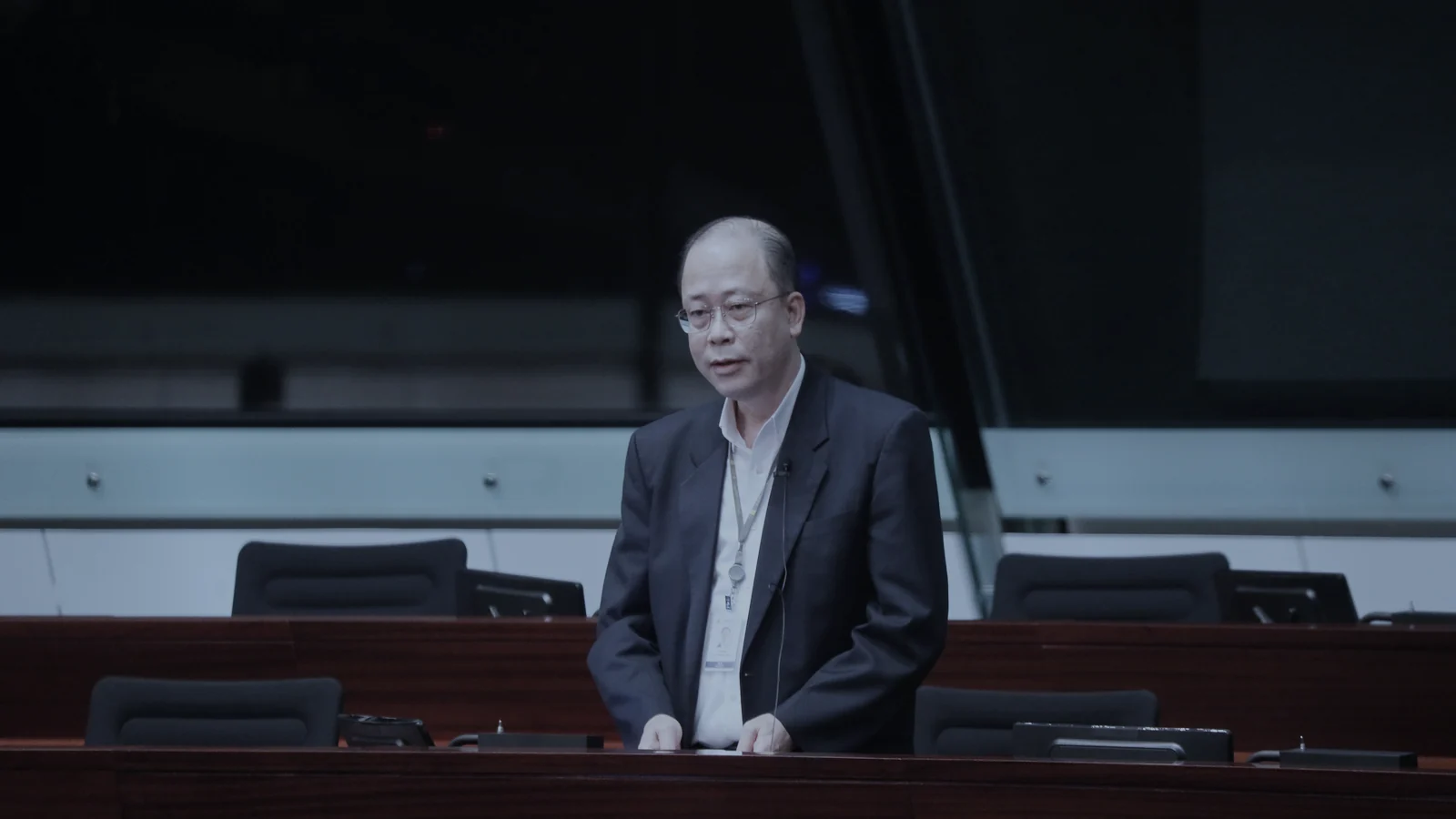 A member addresses the Legislative Council, Hong Kong