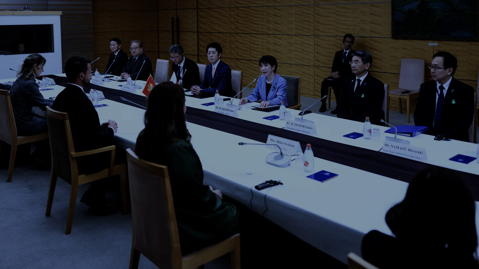 도쿄 총리관저에서 열린 대표단 회담