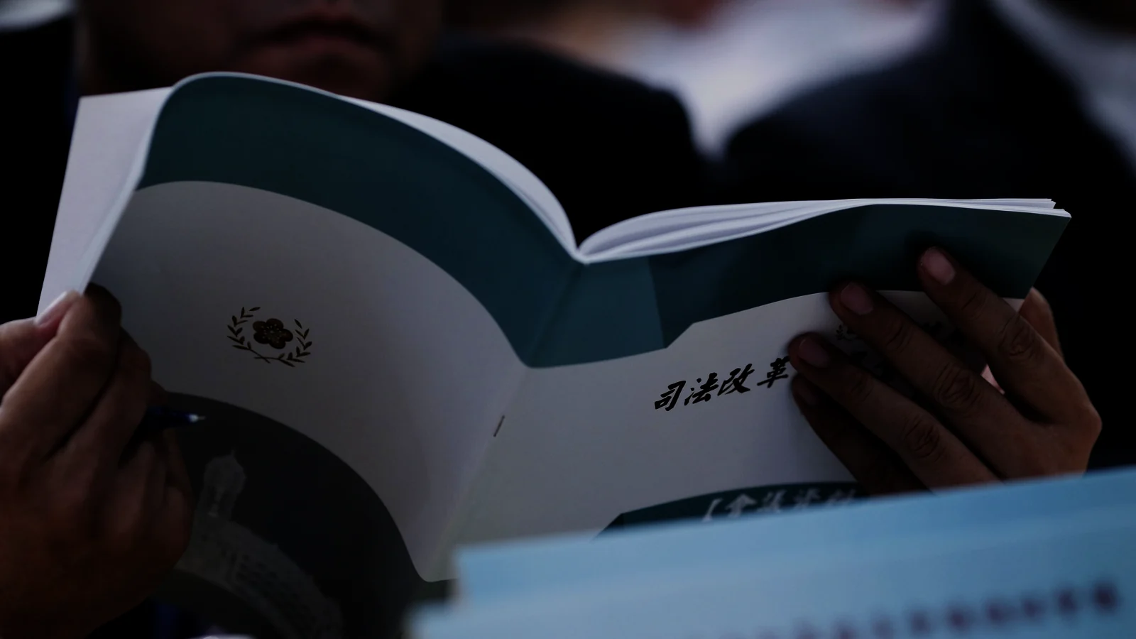 Taiwan — a delegate reading the session papers