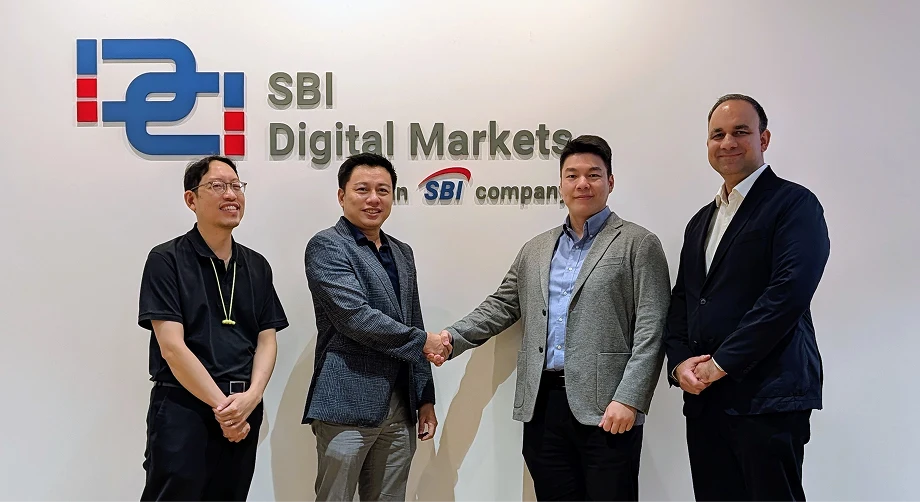 2026년 5월 업무협약 발표에 수록된 SettleMint·SBI Digital Markets 관계자들