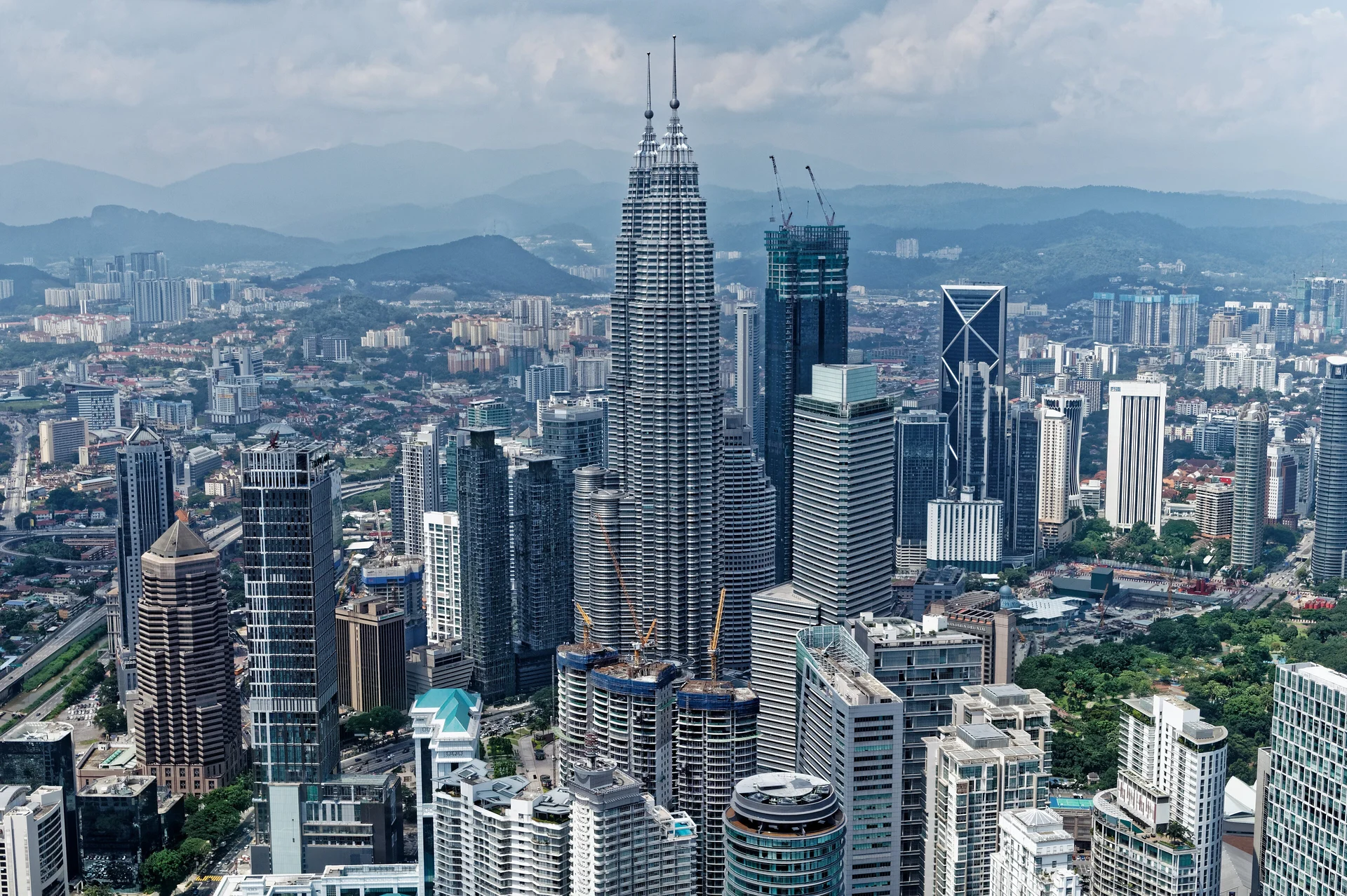 Kuala Lumpur Skyline from KL Tower — editorial context
