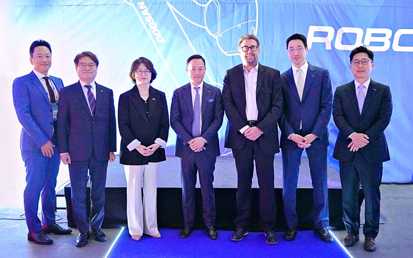 Doosan Robotics European branch opening in Frankfurt, May 2026; source-published event photograph. — editorial context