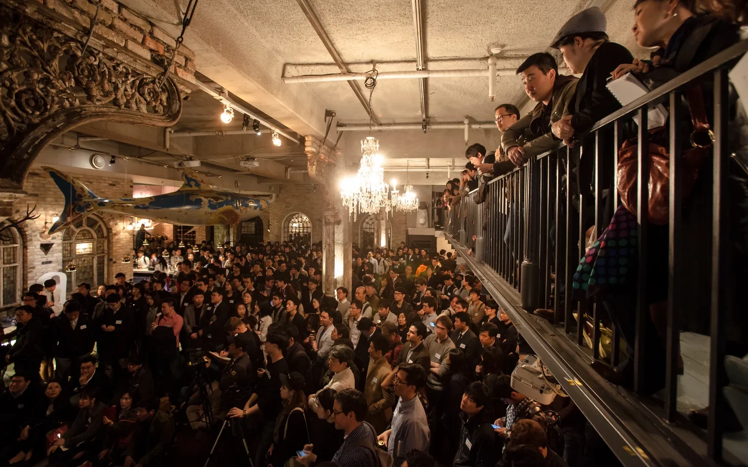 Balcony and full hall at TechCrunch Meetup Seoul 2015