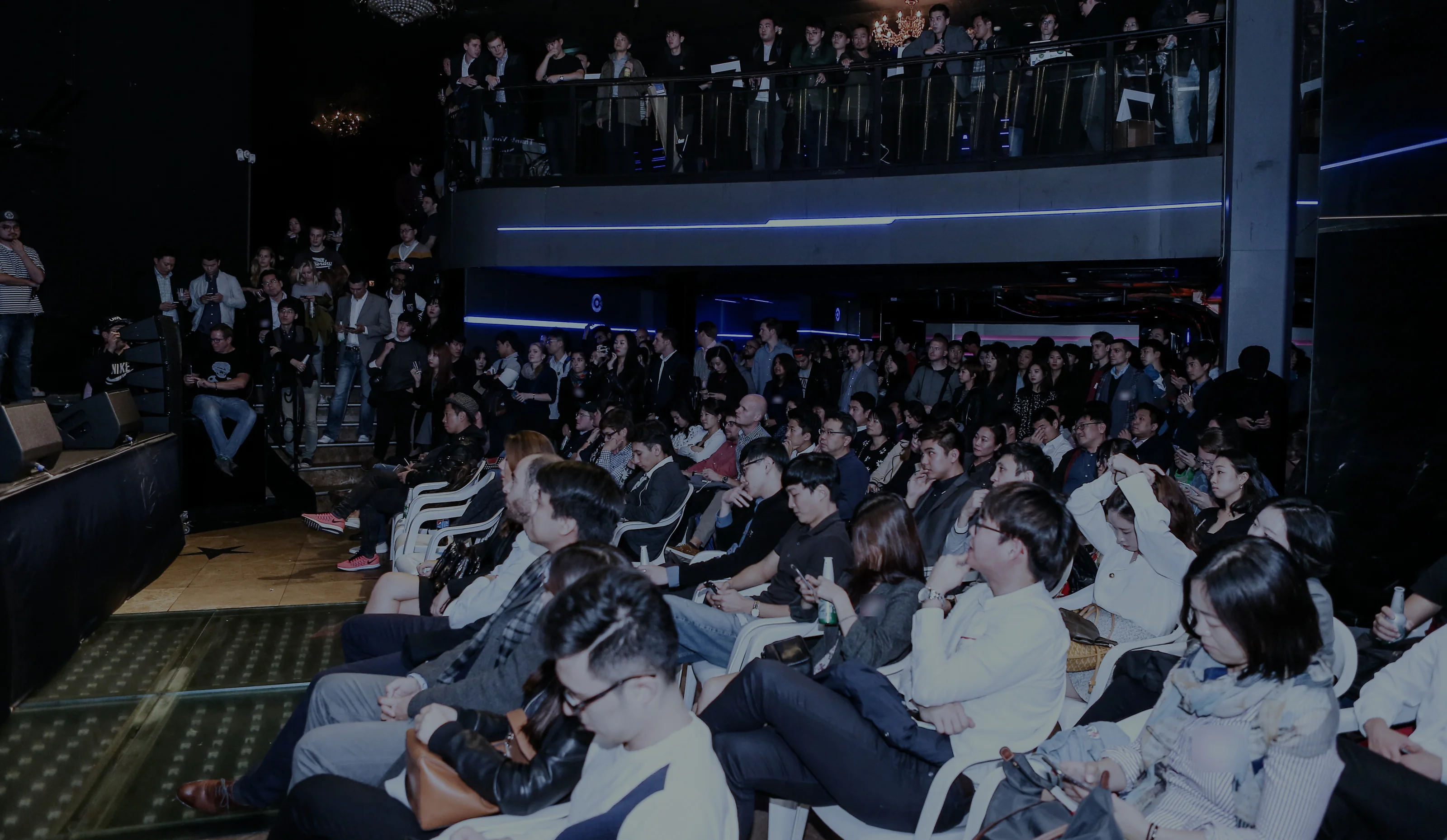 Full house and balcony at TechCrunch Meetup Seoul, October 2016 · editorial context